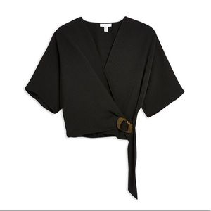 Topshop | Buckle Wrap Crop Top